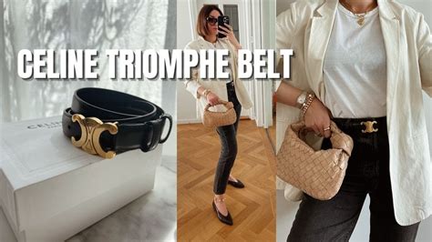 celine triomphe belt large|celine triomphe belt size guide.